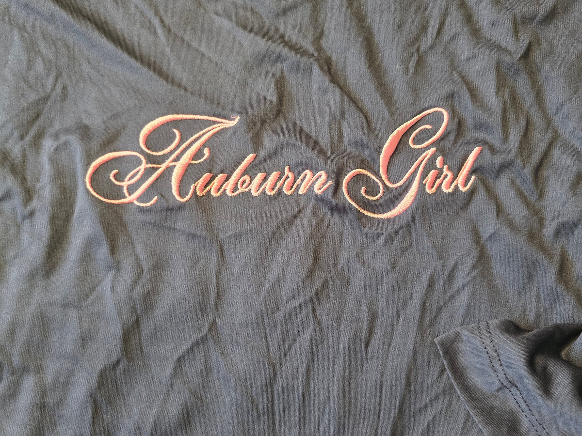 Auburn Tigers Women's XS Long Sleeve V-Neck Shirt Navy Blue Auburn Girl NCAA