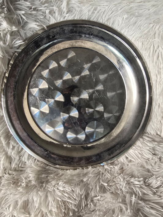 Tablecraft 14" Round Stainless Steel Tray