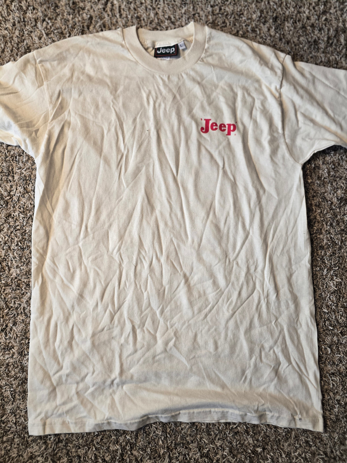 Vintage Jeep Willys T-Shirt Men’s Large USA Made 100% Cotton Graphic Tee