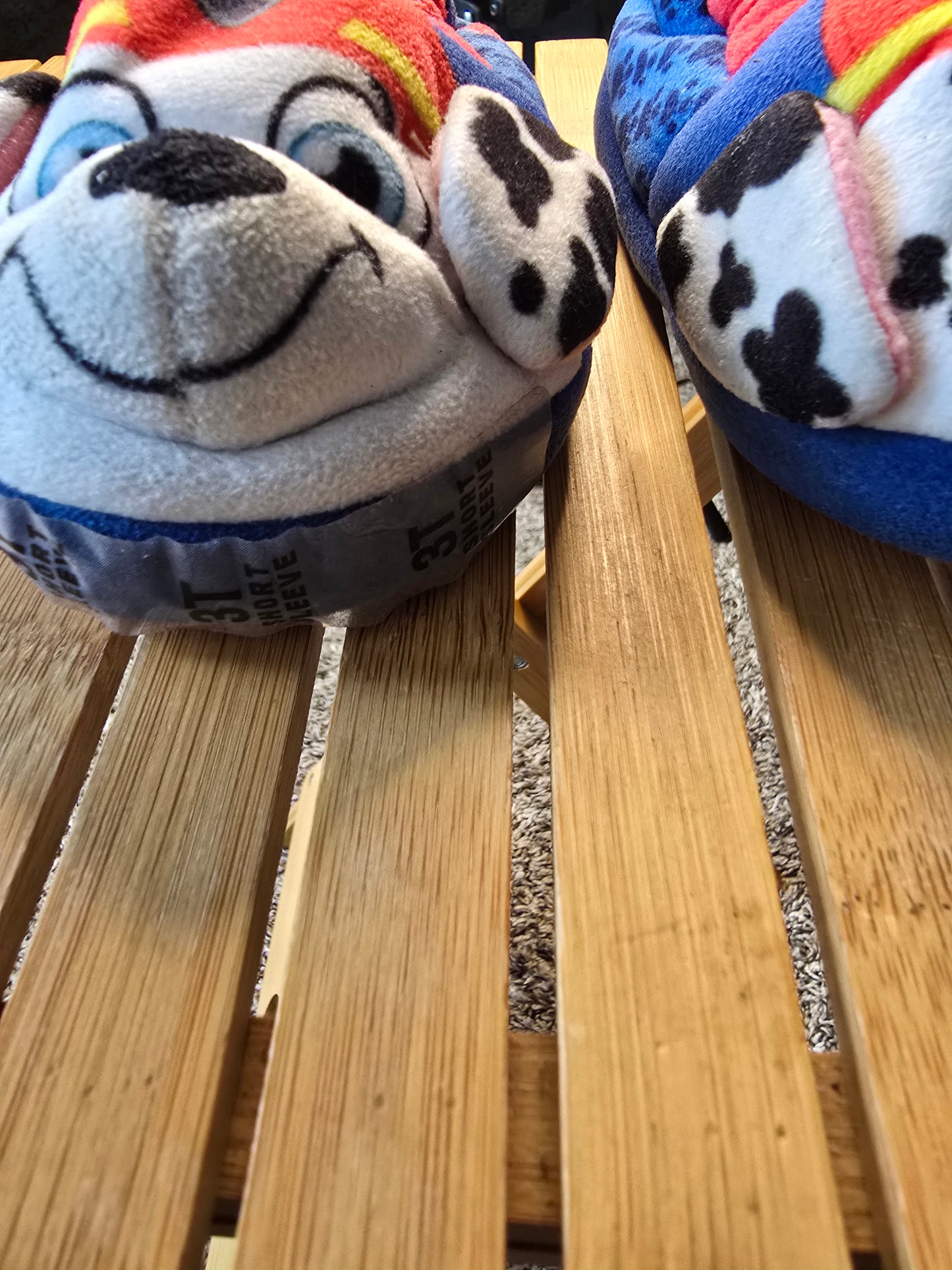 PAW Patrol Marshall Kids Plush Slippers – Red & Blue Dalmatian Firefighter