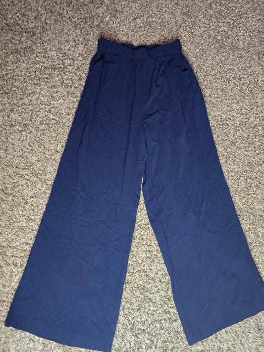 SHEIN Navy Blue Wide-Leg Pants – Women's Size Large