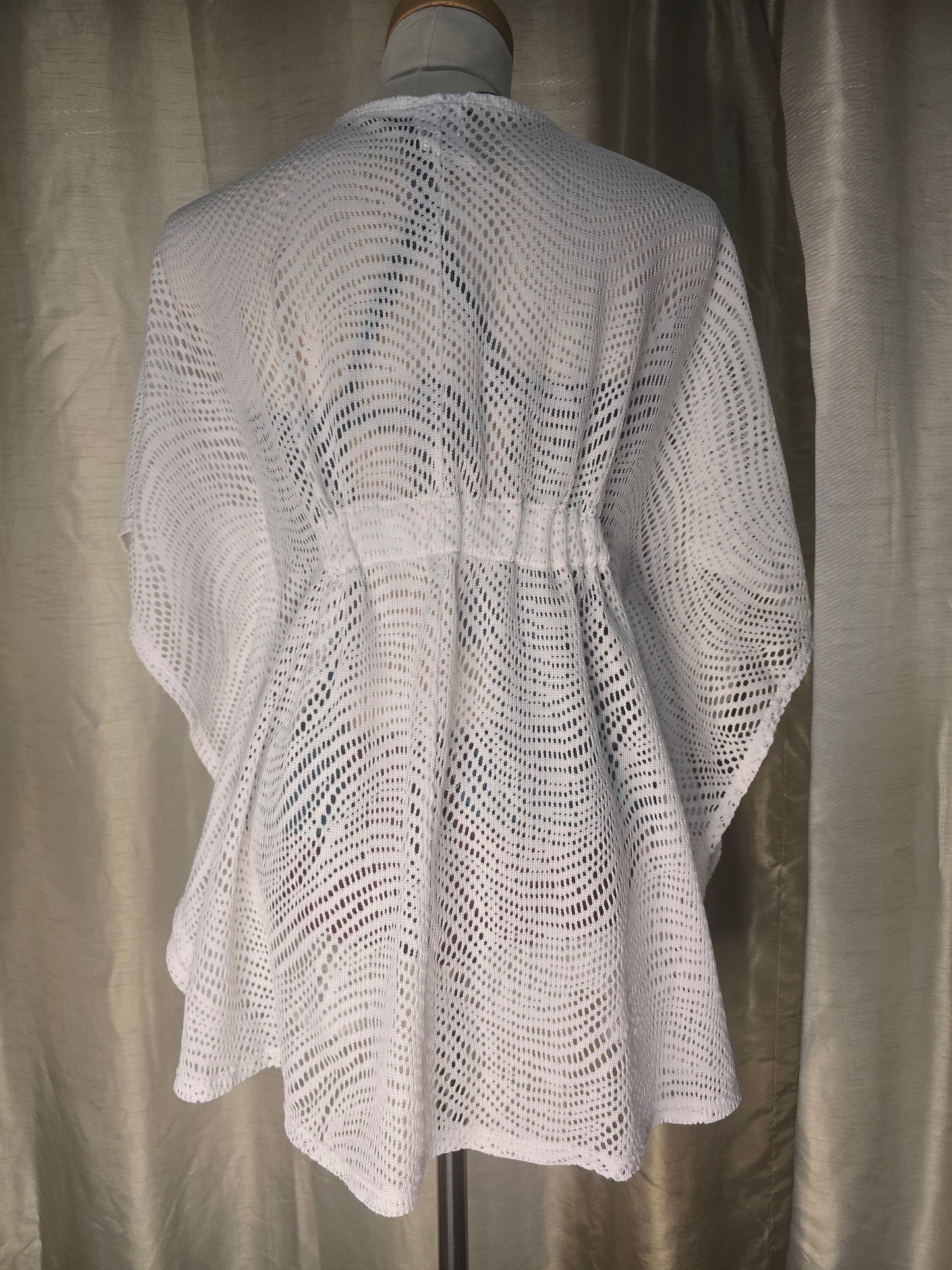 Catalina White Crochet Beach Cover-Up – Size Medium