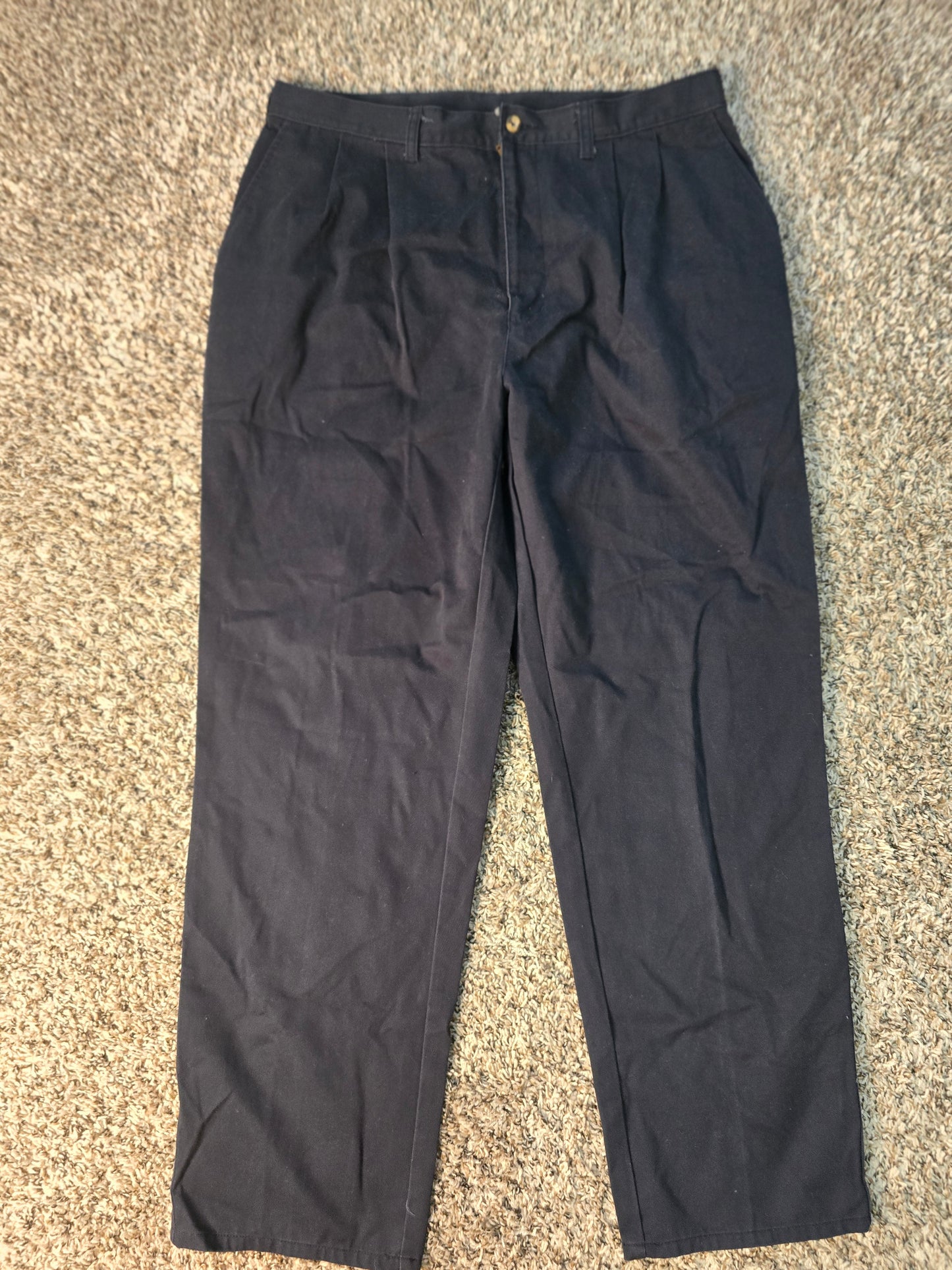 Men’s Blue Pleated Dress Pants – Size 38x32