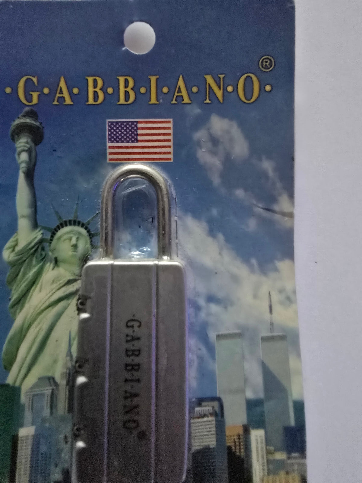 Gabbiano 3-Digit Resettable Combination Padlock – Silver