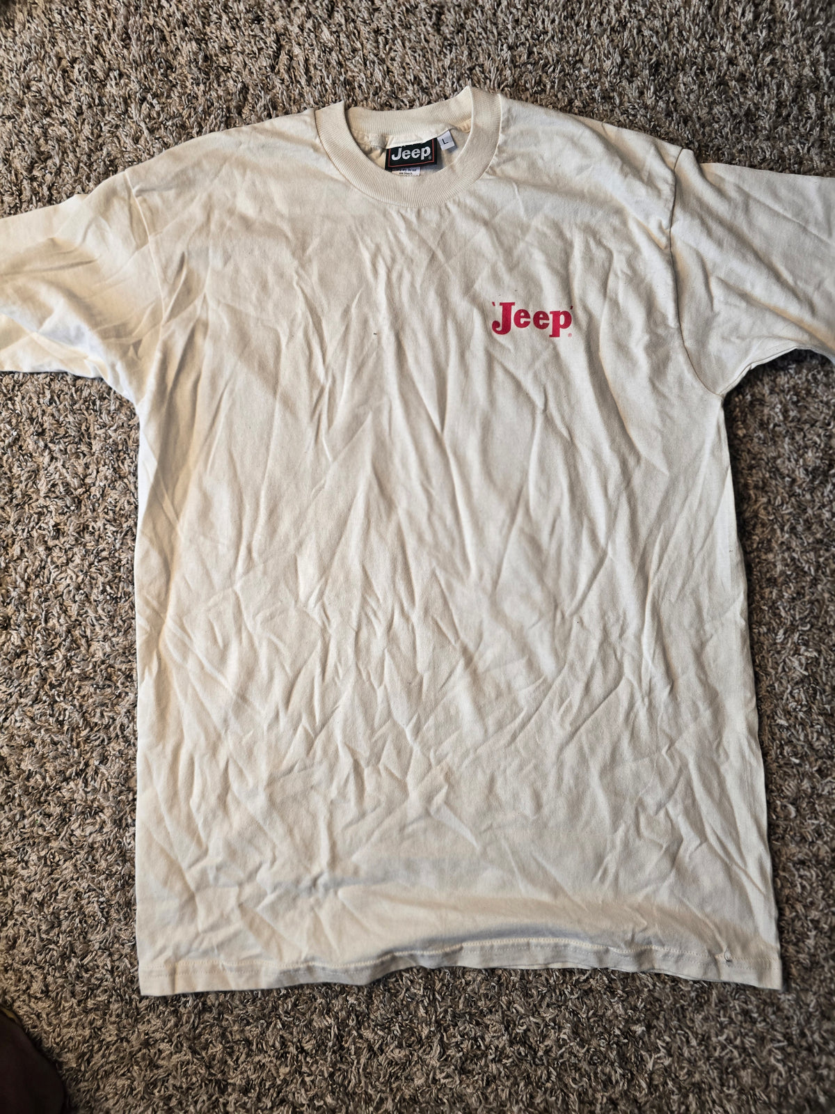 Vintage Jeep Willys T-Shirt Men’s Large USA Made 100% Cotton Graphic Tee