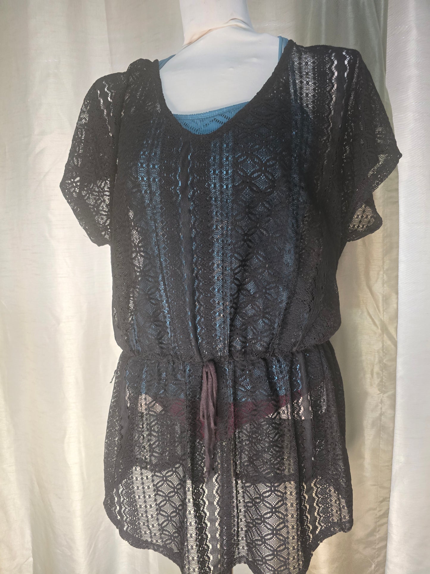 Maurices Black Lace Swim Cover-Up – Women's Large