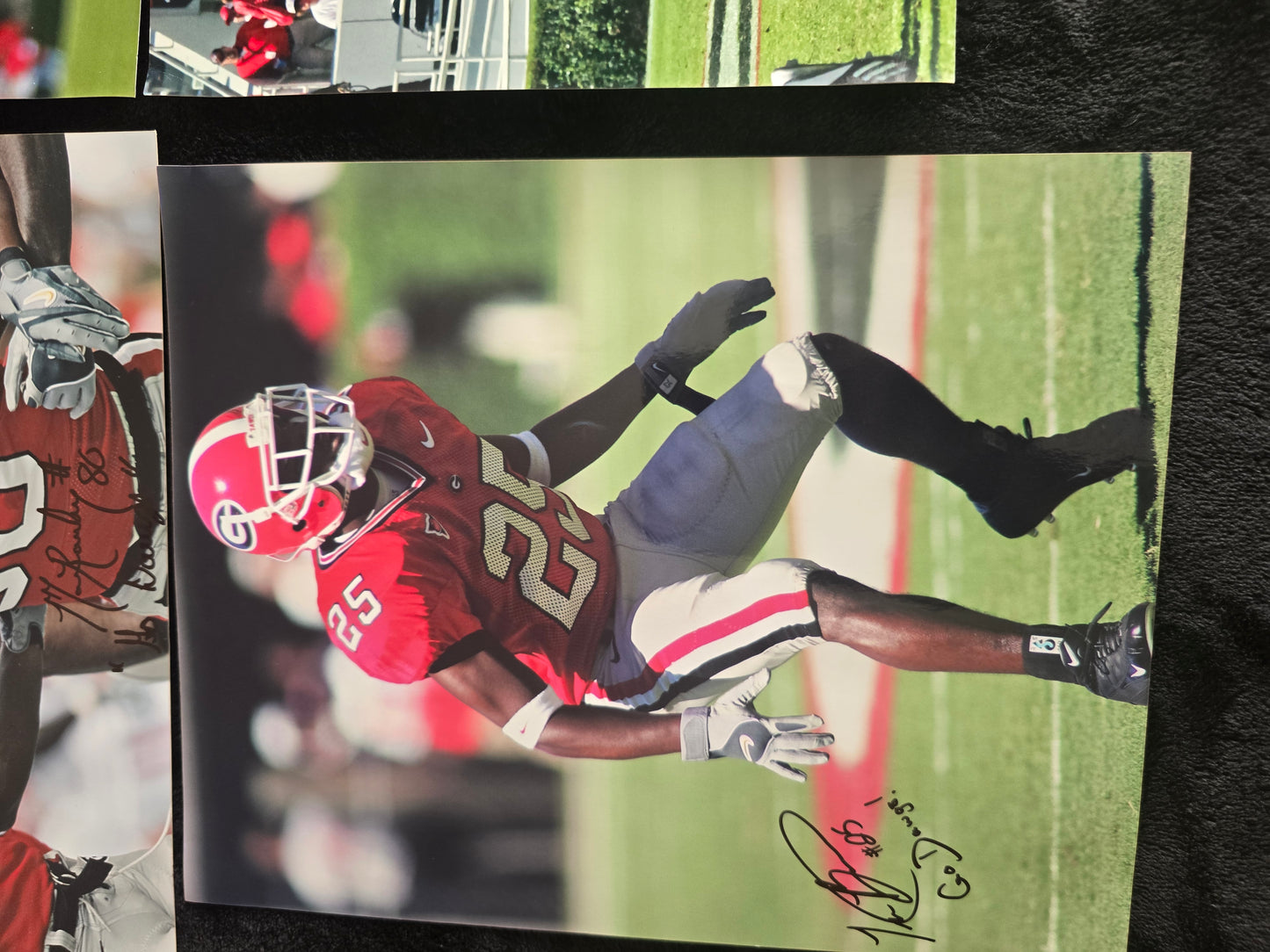 Lot of 4 Georgia Bulldogs Football Autographed Photos UGA Signed Memorabilia