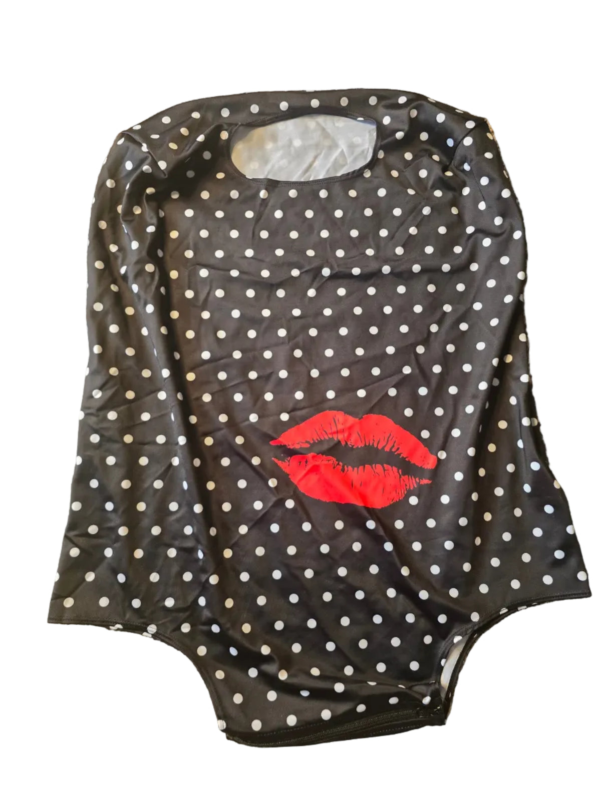 Explore Land Polka Dot Luggage Cover Size M – Red Lips Kiss Print Suitcase Protector