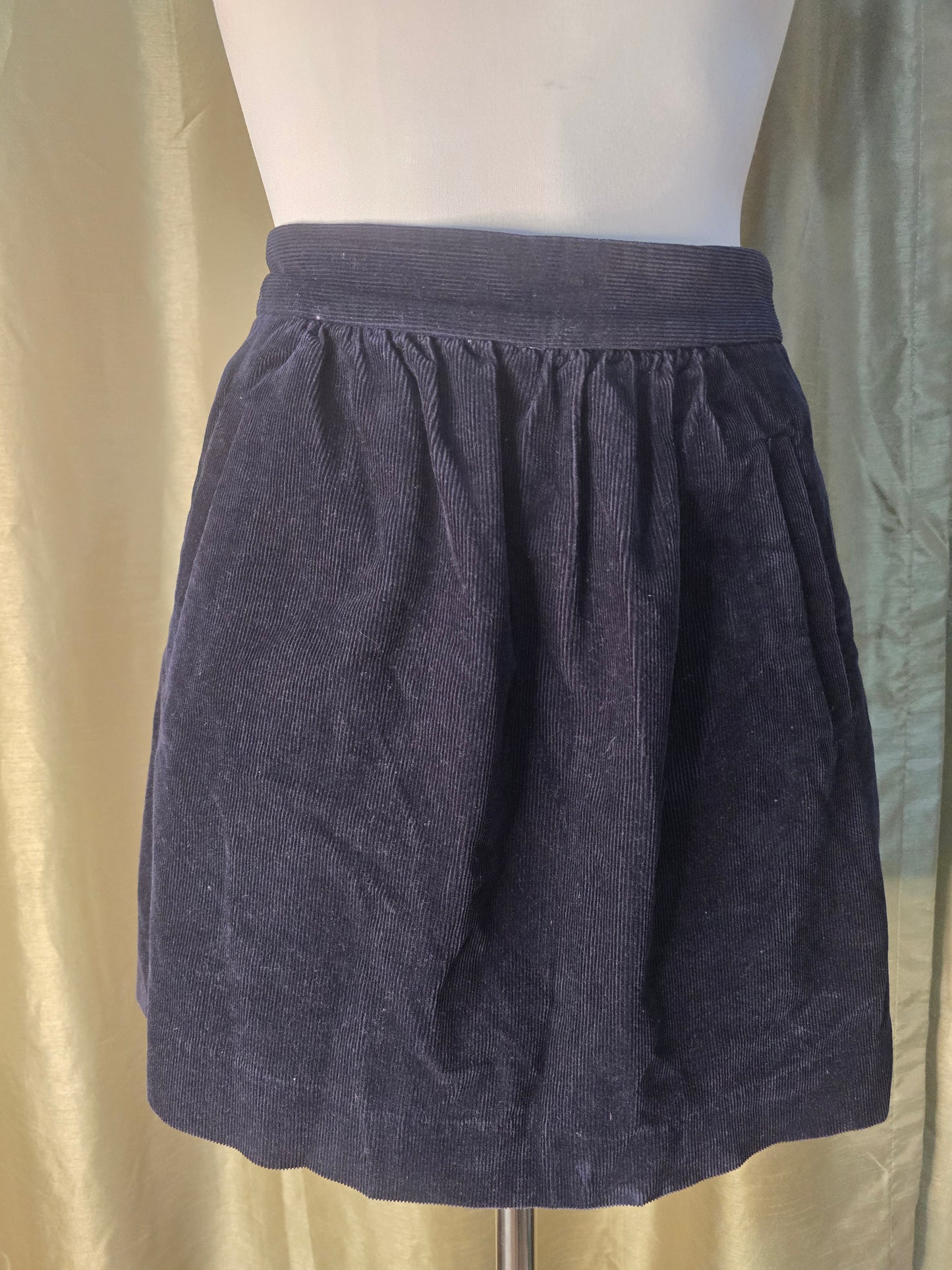 J.Crew Navy Corduroy Mini Skirt