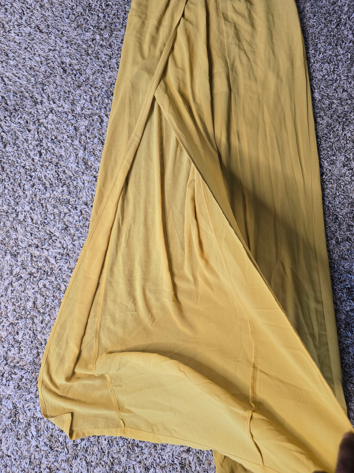 Fashion Nova Mustard Yellow Wide Leg Palazzo Pants Women's Medium Flowy High Waist