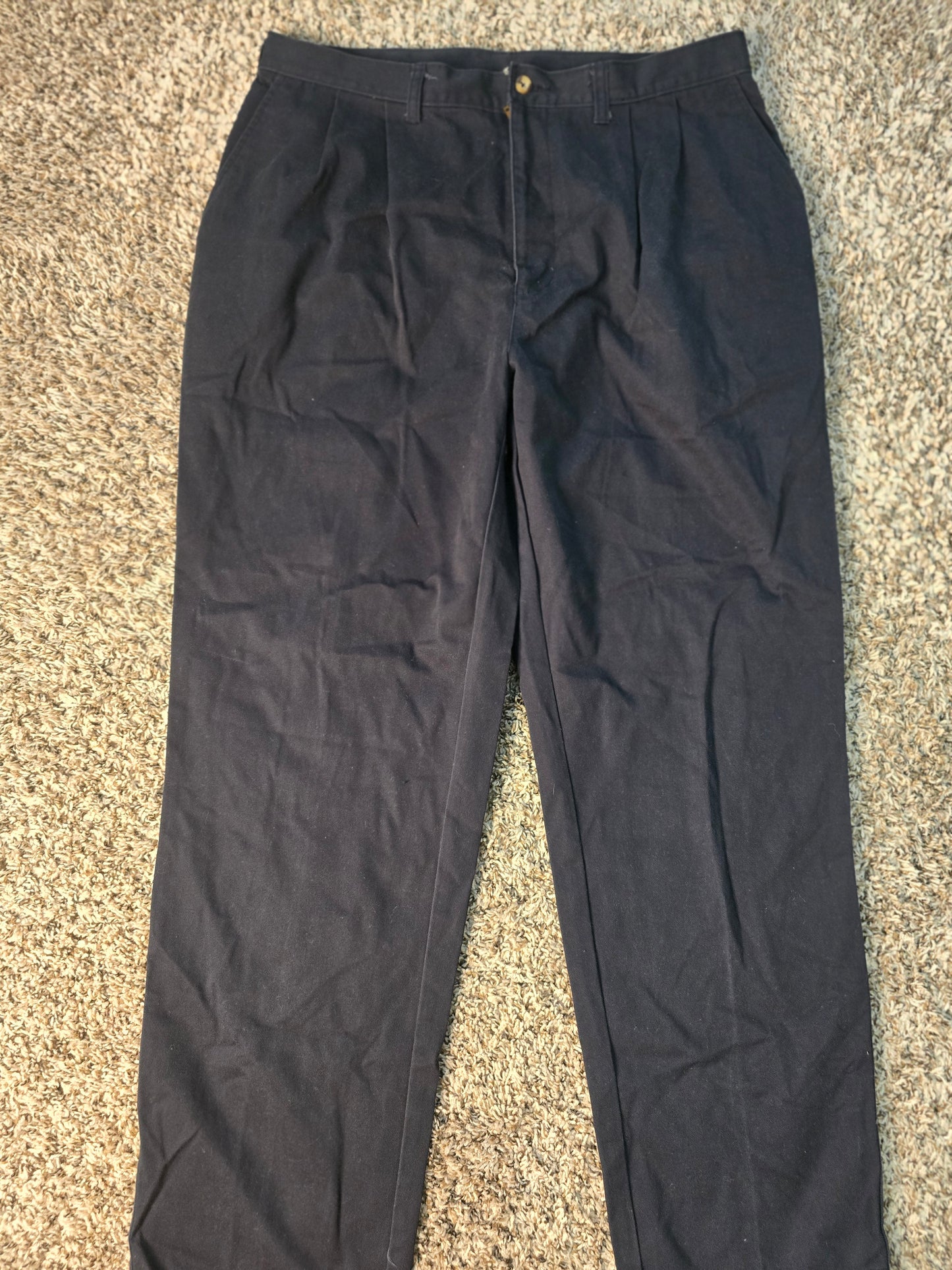 Men’s Blue Pleated Dress Pants – Size 38x32