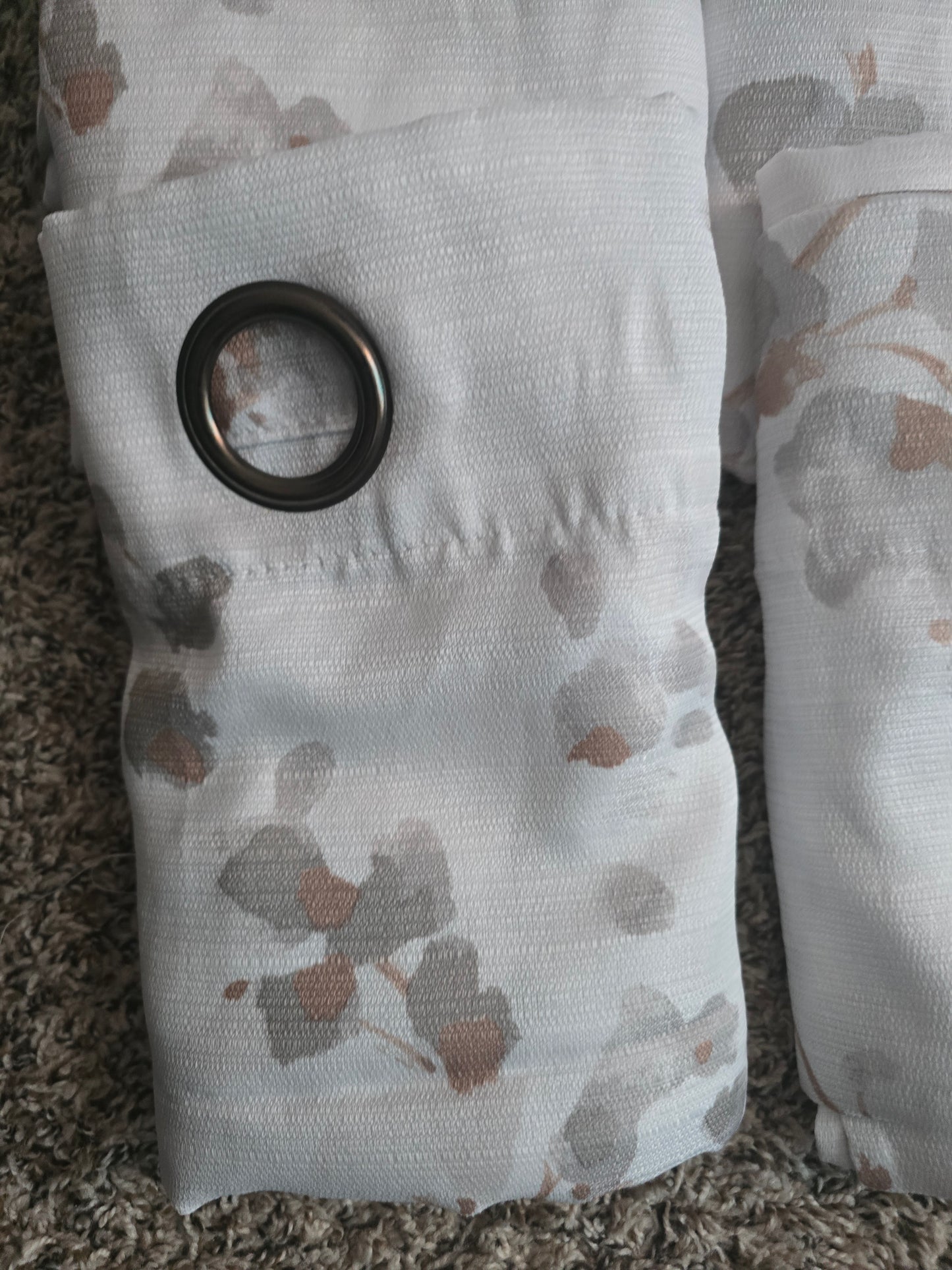 8-Piece Sheer Floral Grommet Curtain Set – 36"W × 81"L Each