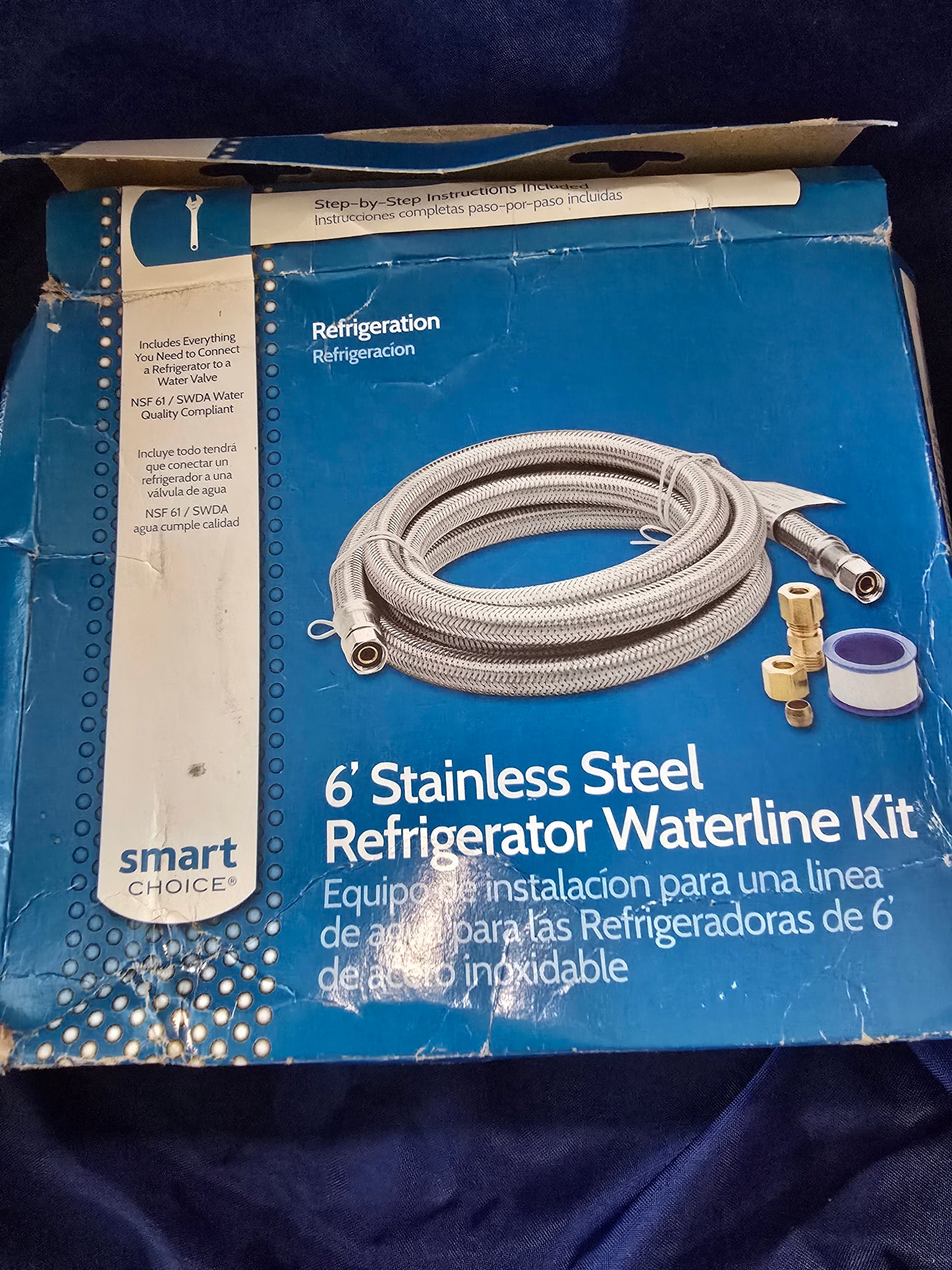 Smart Choice 6 Ft Stainless Steel Refrigerator Waterline Installation Kit – Complete
