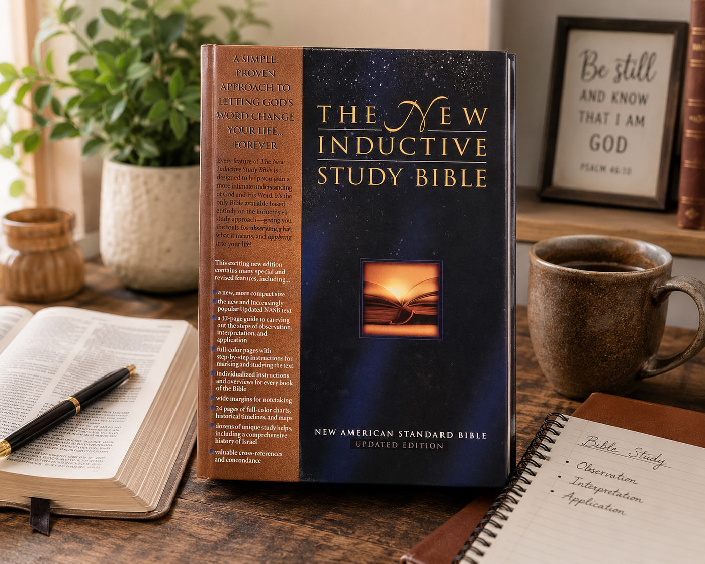 The New Inductive Study Bible NASB Updated Edition – Burgundy Leather-Look Hardcover w/ Box