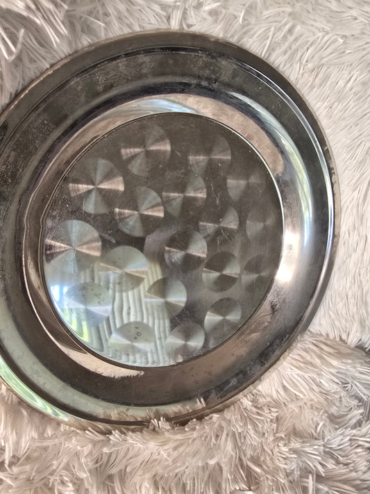 Tablecraft 14" Round Stainless Steel Tray