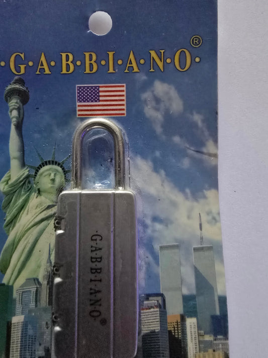 Gabbiano 3-Digit Resettable Combination Padlock – Silver