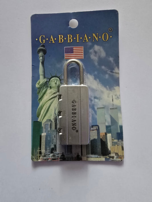 Gabbiano 3-Digit Resettable Combination Padlock – Silver