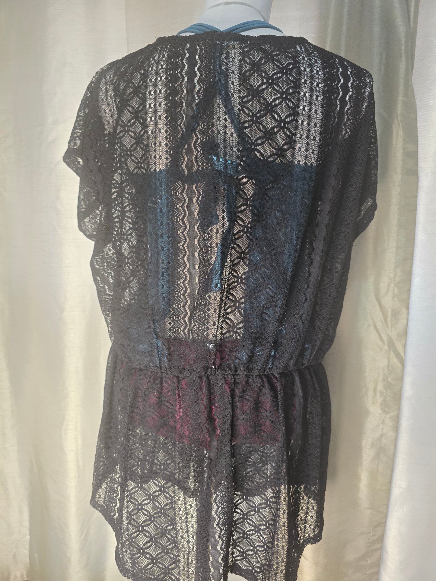 Maurices Black Lace Swim Cover-Up – Women's Large