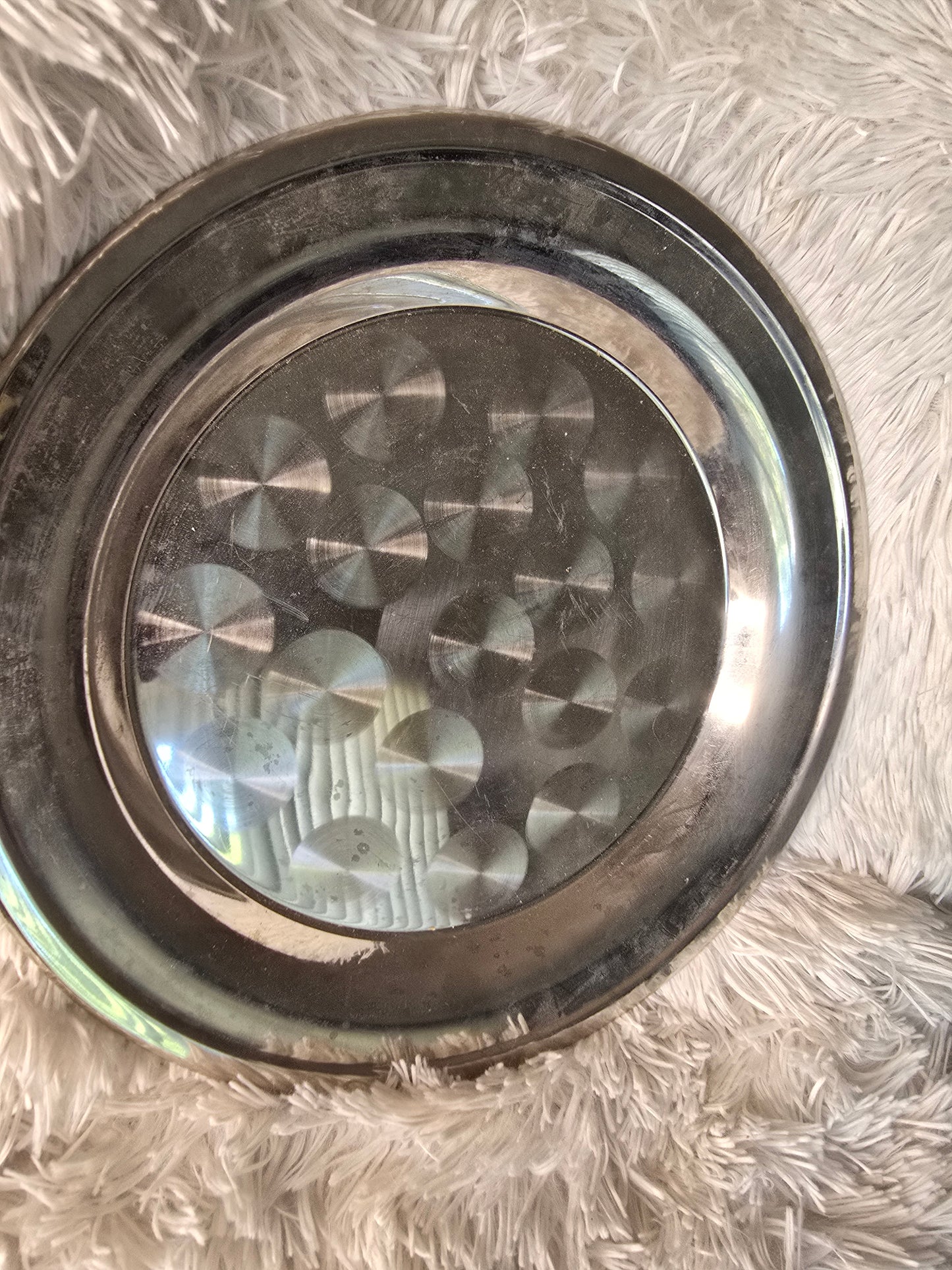Tablecraft 14" Round Stainless Steel Tray