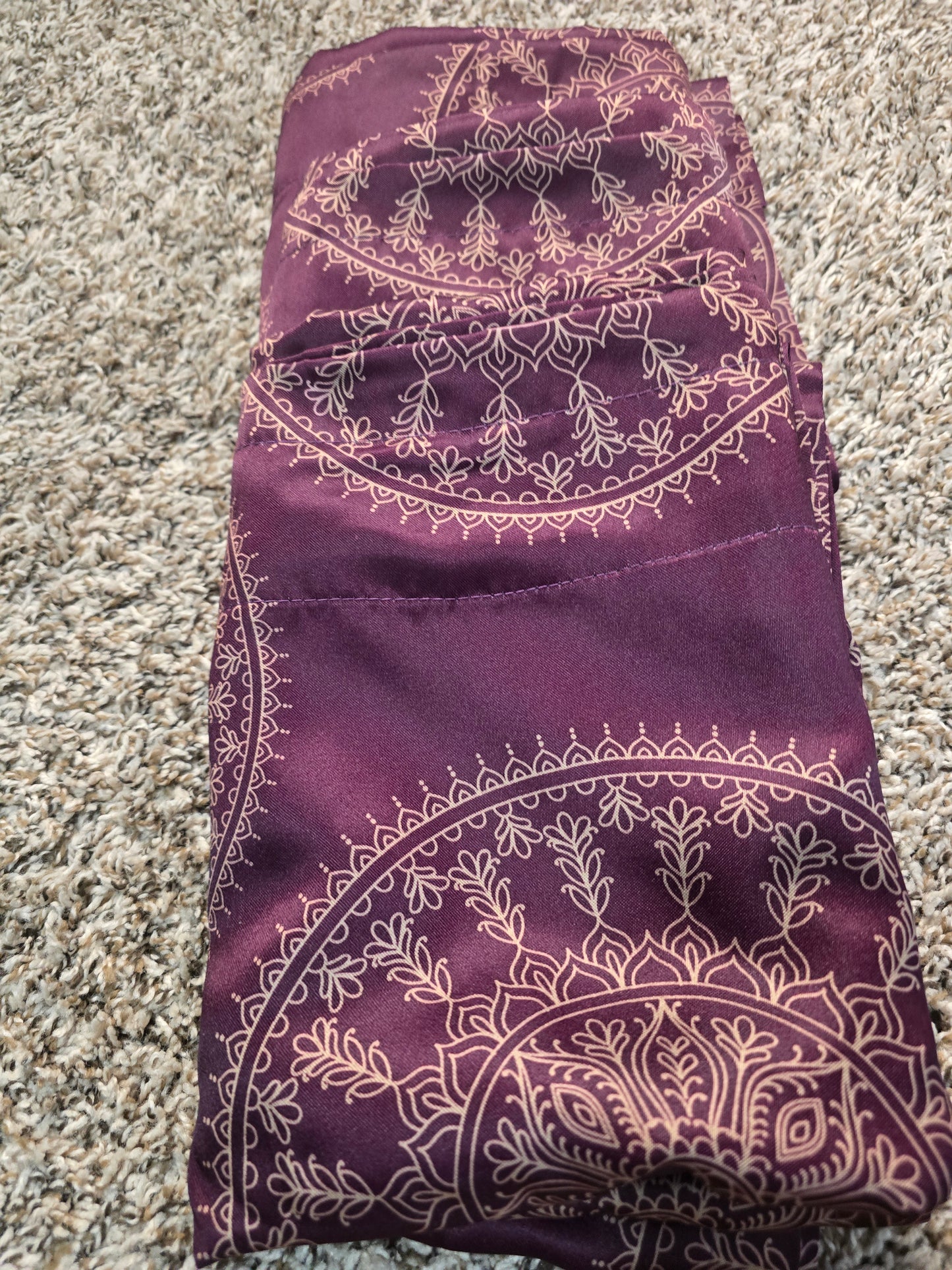 Set of 3 Mainstays Purple Medallion Curtain Panel – 30"W x 84"L