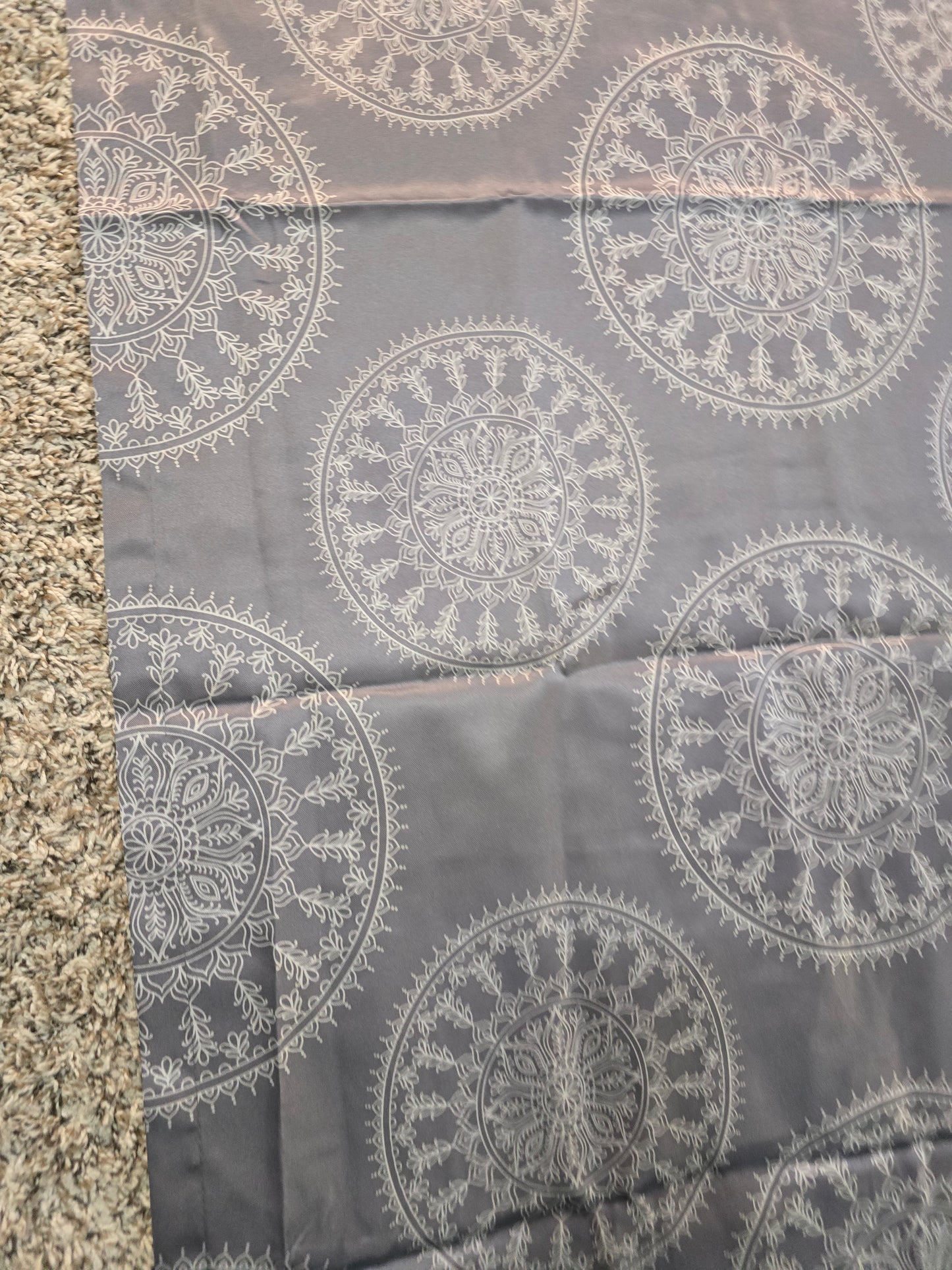 Mainstays Gray Medallion Curtain Panels – Set of 2 – 30"W x 84"L Each