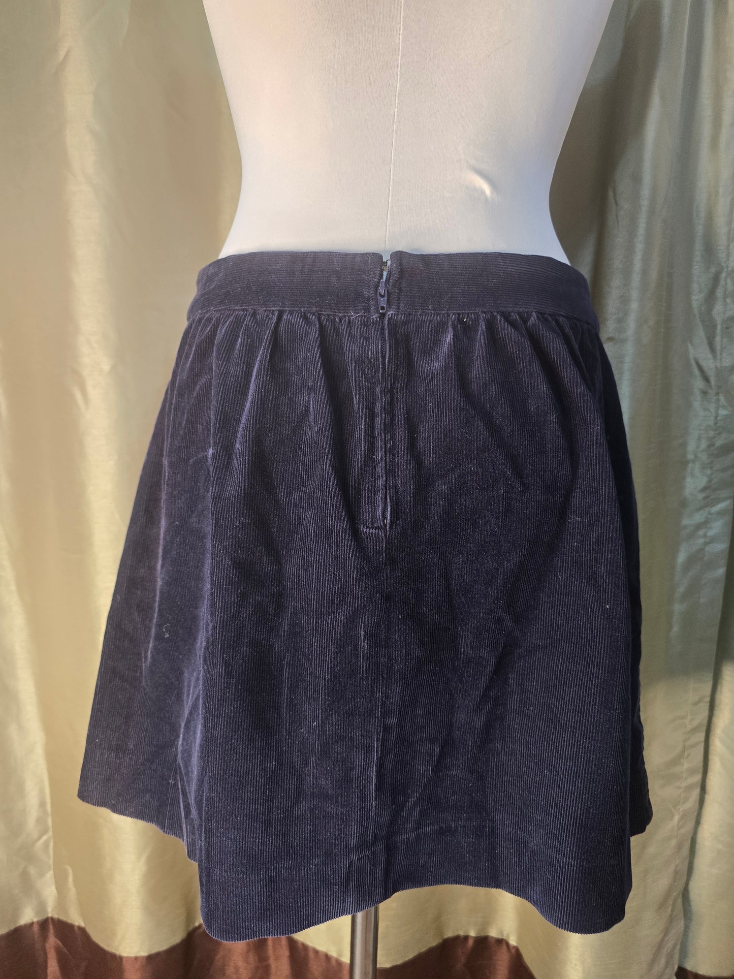 J.Crew Navy Corduroy Mini Skirt