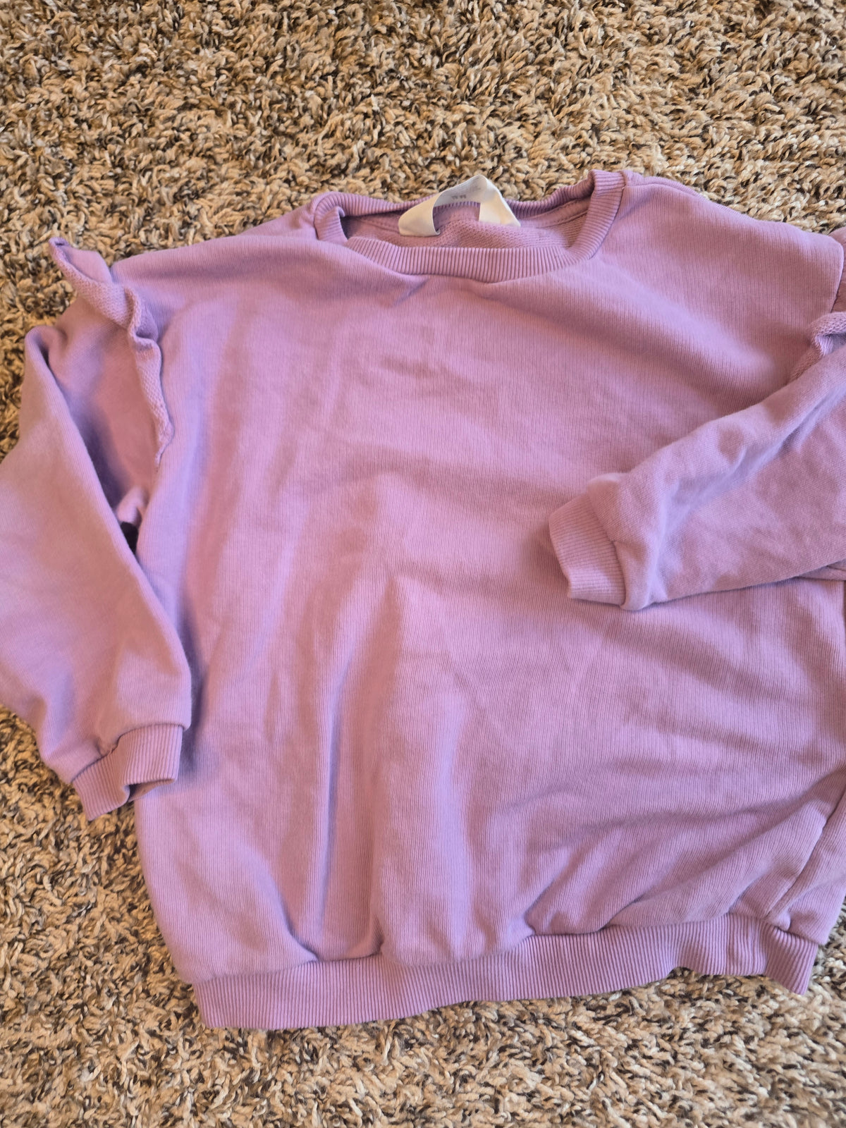 Girls H&M & Levi’s 2-Piece Outfit Set – Purple Sweatshirt & Light Wash Jeggings – Size 3T/4T