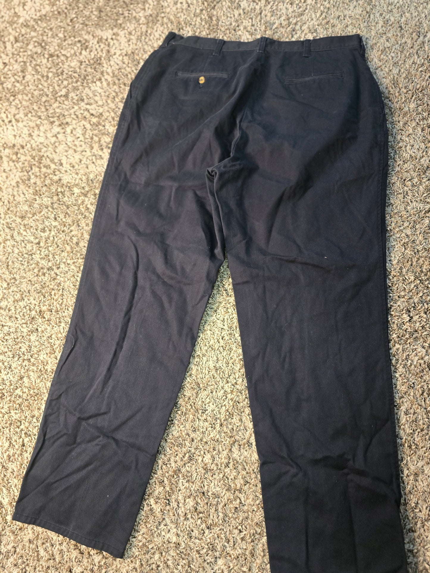 Men’s Blue Pleated Dress Pants – Size 38x32