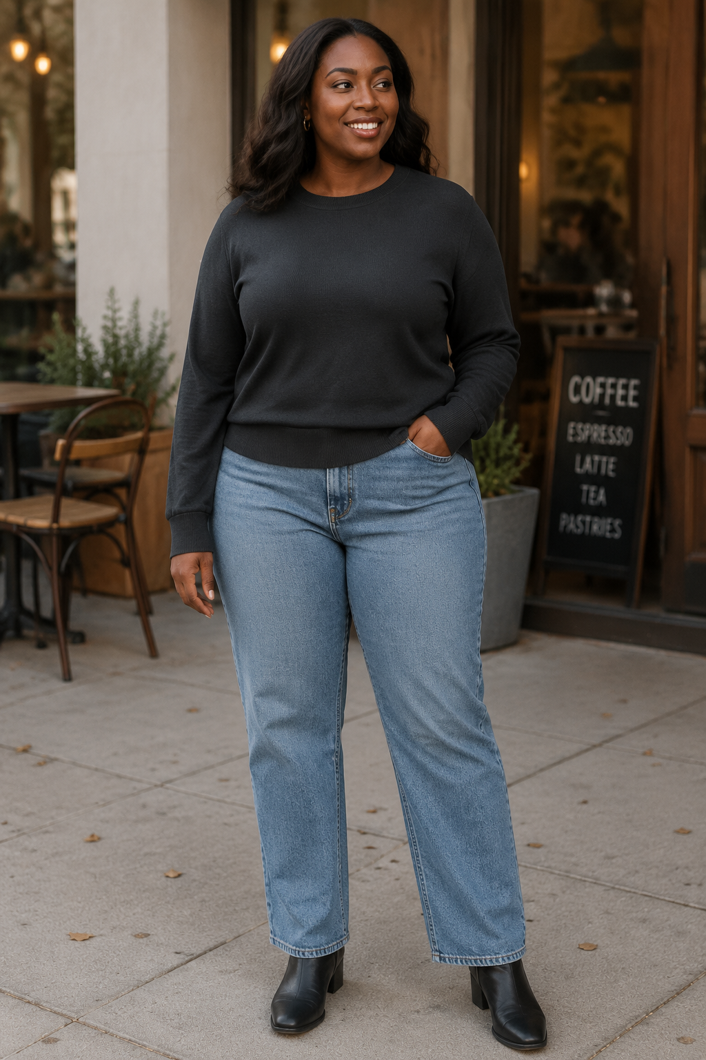 ONLY Women’s Charcoal Knit Sweater – Size XL