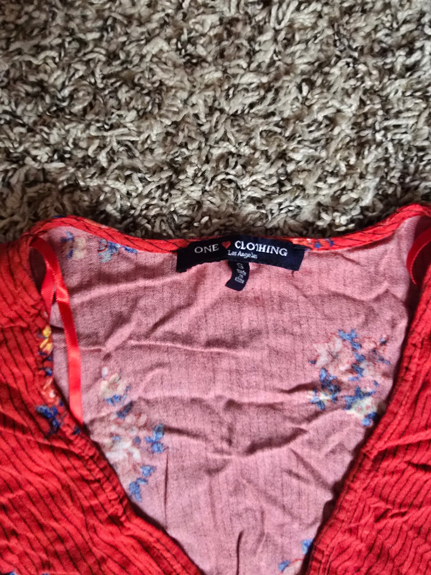 One Clothing Los Angeles Women's Floral Wrap Peplum Top