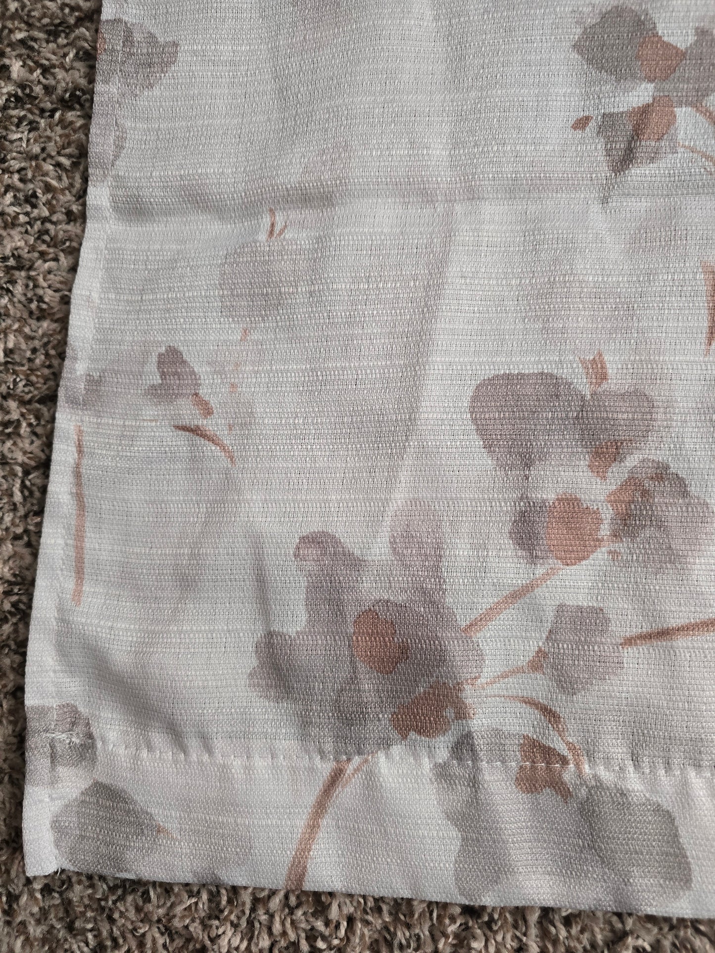 8-Piece Sheer Floral Grommet Curtain Set – 36"W × 81"L Each