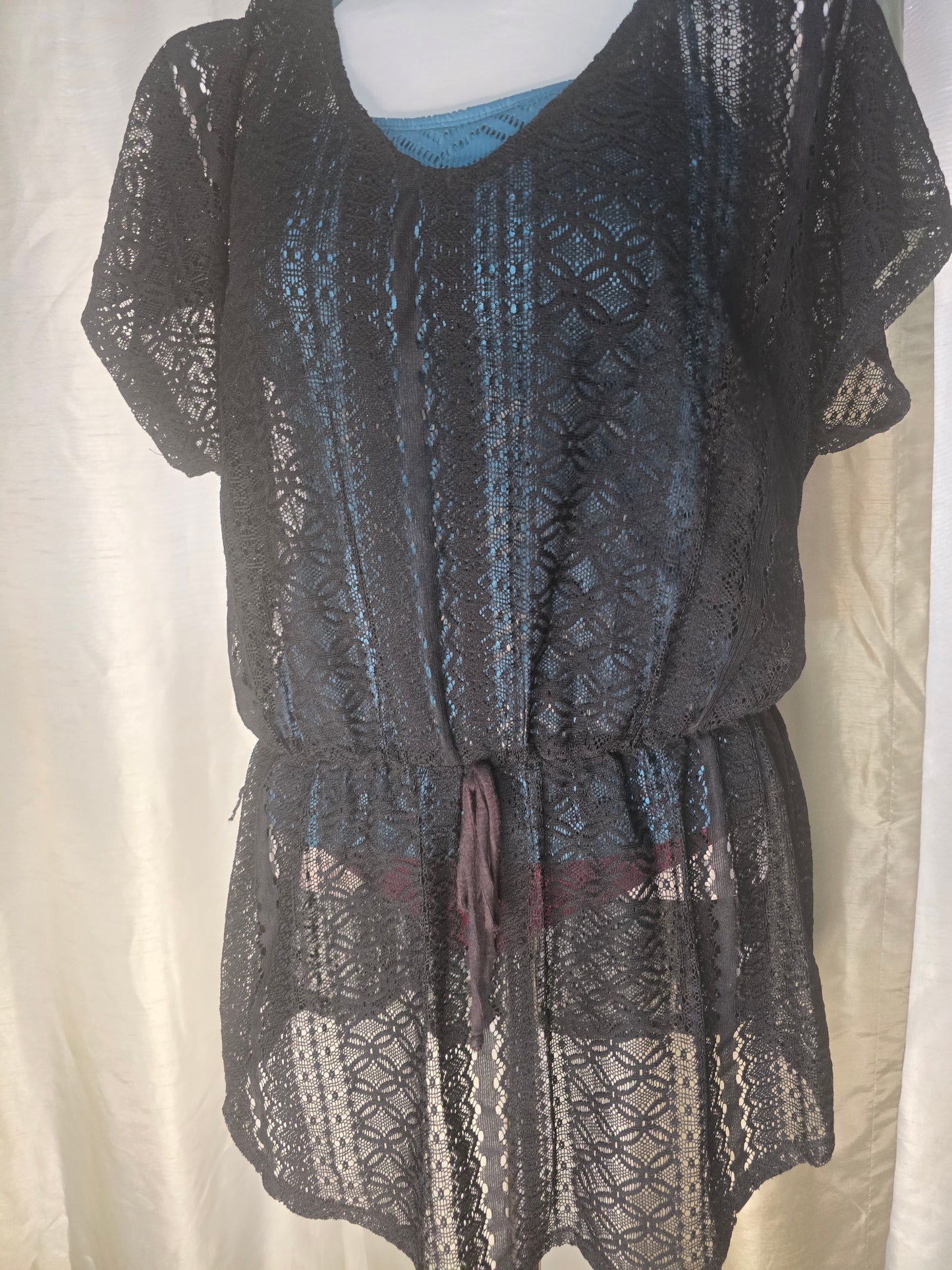 Maurices Black Lace Swim Cover-Up – Women's Large