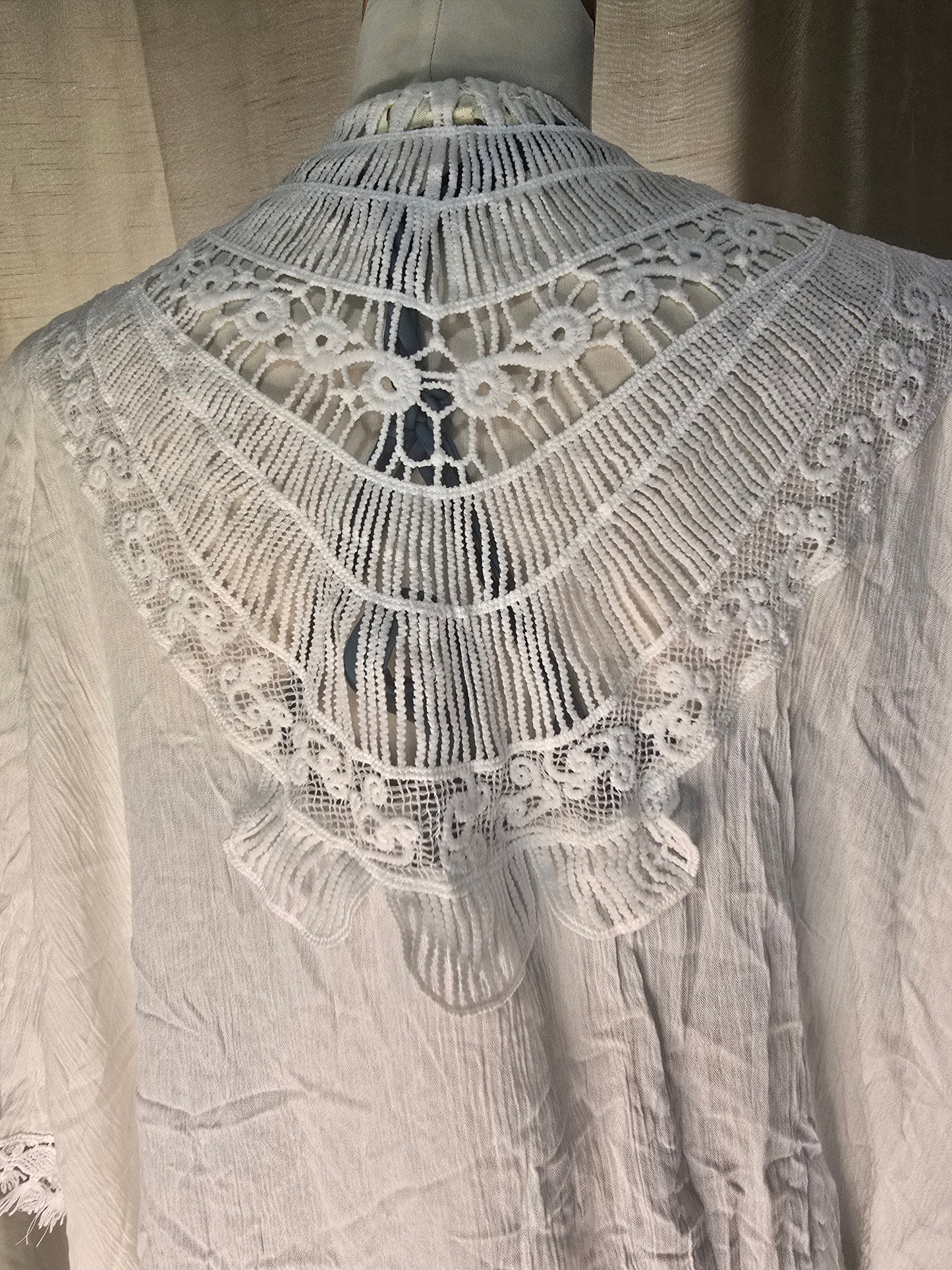 Indigo Rose White Lace Kimono Cover-Up – Women's Size 2X