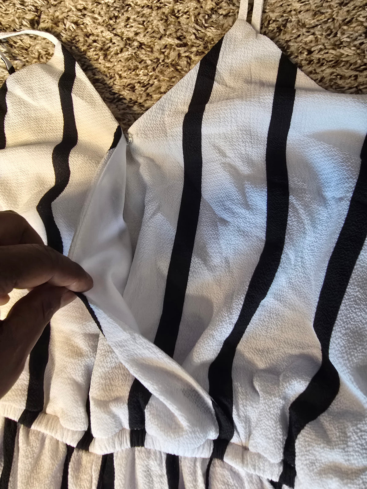 For Joseph Black White Striped Wide Leg Jumpsuit Women’s Size S Spaghetti Strap